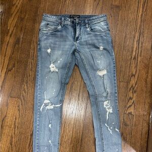 Empyre Light Blue Distressed Skinny Jeans